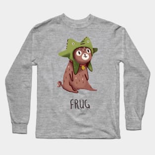 Pug in a frog costume.. Frug. Long Sleeve T-Shirt